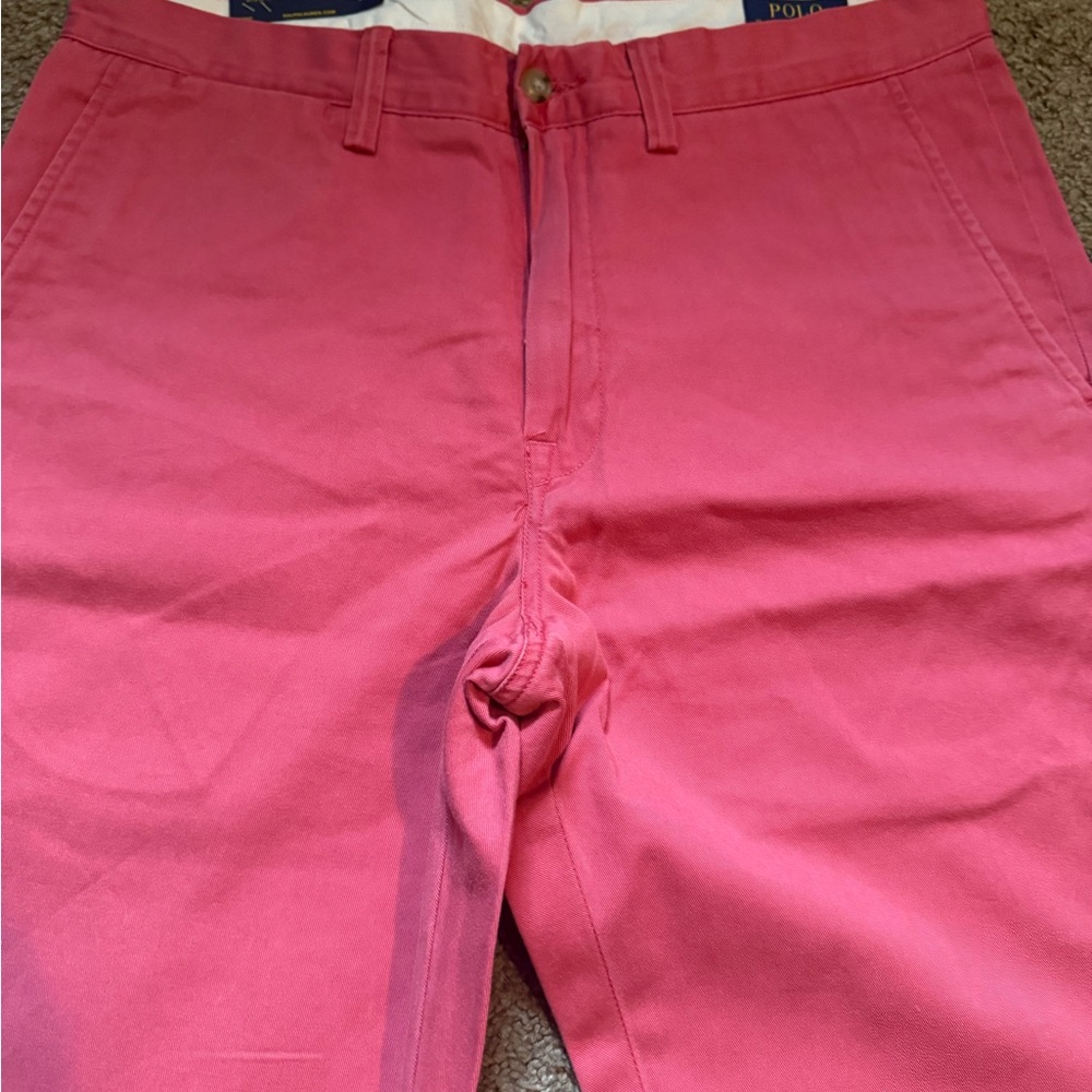 Polo by Ralph Lauren Men's Vibrant Pink/cCoral Chinos